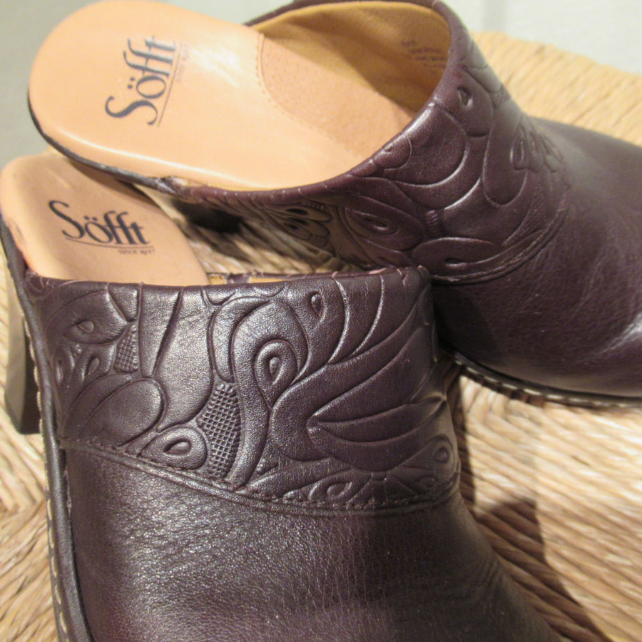 Sofft Dk brown Leather Clogs